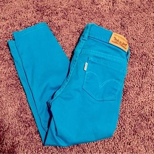 LEVI’S Denim Legging Pants Teal Blue Size 3T